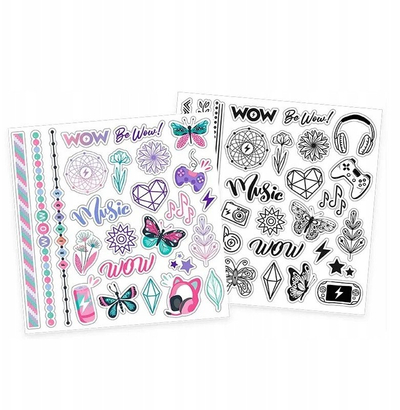 Set tatuazhesh të përkohshme Wow Generation Fashion Tattoo, 50+ dizajne, shumëngjyrëshe