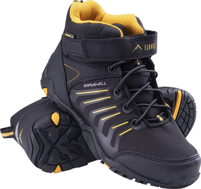 Këpucë trekking për kalamoj Elbrus Erimley Mid WP, softshell, kundra ujit, të zeza