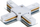 Конектор X-Type за шински осветлувачки систем dpm STXW, 1 фаза, бел