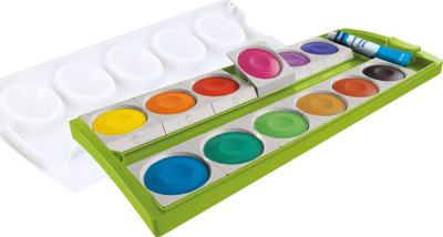 Кутија бои Pelikan Opaque Paint Box K12, 12 бои, зелена