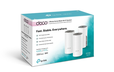 TP-LINK Deco E4 Mesh WiFi 3-Pack - E bardhë