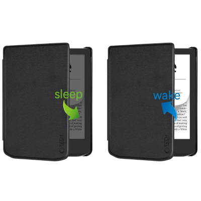 Këllëf Tech-Protect SmartCase për eReader PocketBook Verse Pro Lite, kapak i zgjuar, i zi
