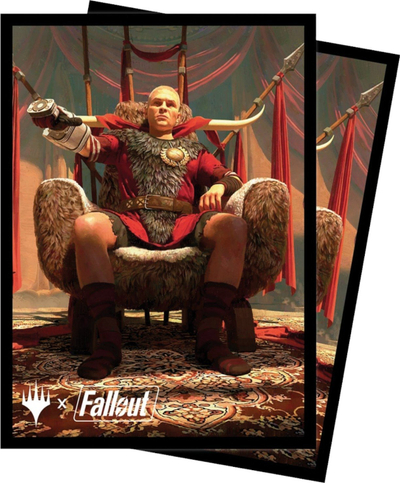 Mbrojtëse letrash Ultra PRO Fallout Caesar Legion's Emperor, 100 copë, për Magic The Gathering, me kornizë të zezë