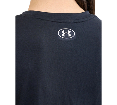 Bluzë sportive Under Armour Tech Crewneck, mëngë të shkurtra, poliestër, e zezë