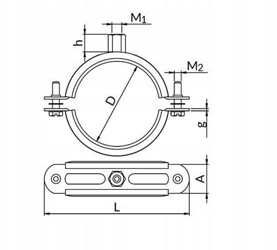 Kllapë montimi Niczuk DUO Clamp, 1 1/4", 41-46 mm