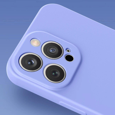 Futrollë silikoni Hurtel për iPhone 14 Plus, blu e çelët