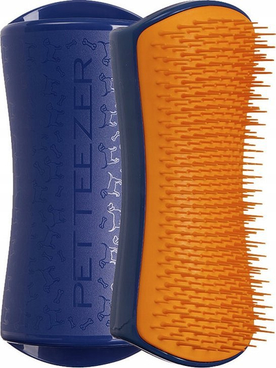 Furçë groomimi për qen Pet Teezer Large, për qime të gjata, ergonomike, blu navy