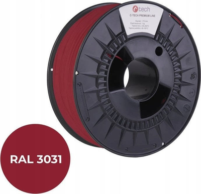Filament 3D C-TECH PREMIUM LINE PLA, 1.75mm, 1kg, i kuq Oriental Red