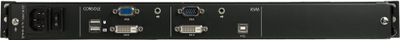Konzolë KVM rackmount StarTech me dy shina, 17.3\", Full HD 1080p, DVI VGA, e zezë