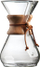 Апарат за кафе Chemex Classic Series, стакло отпорно на топлина, со дрвена јака, проѕирен