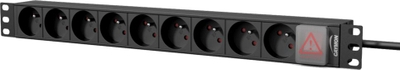 Panel energjie Caymon PSR109FS/B, 9x prizë Type E, 2.5 m, i zi