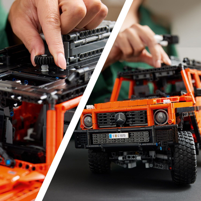 Set ndërtimi LEGO Technic Mercedes Benz G 500 Professional Line 42177, 2891 copa, model off road, portokalli