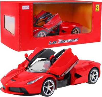 Makina me telekomandë Ferrari LaFerrari, shkallë 1:14, me dyer që hapen, e kuqe