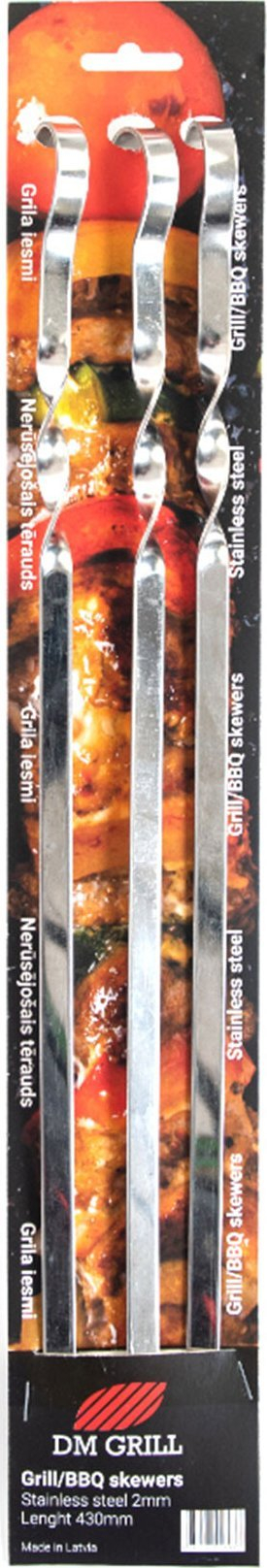 Shishe grilli DM Grill GR-072, inox, set me 3 copë, 430mm