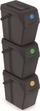 Set me shporta mbeturinash Prosperplast (CEN-73060), 3 shporta, 25 L, të hirta