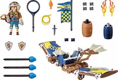 Lodër Playmobil Novelmore Dario's Glider, set me ndërtim 55 copa, 4-10 vjeç, shumëngjyrësh