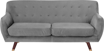 Divan Beliani Bodo, 3 vende, kadife, gri