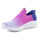 Atlete për kalamaj Skechers Slip Ins Ultra Flex 3.0 Color Boost Jr 303828L NVPR, Air Cooled Memory Foam, blu e errët me vjollcë