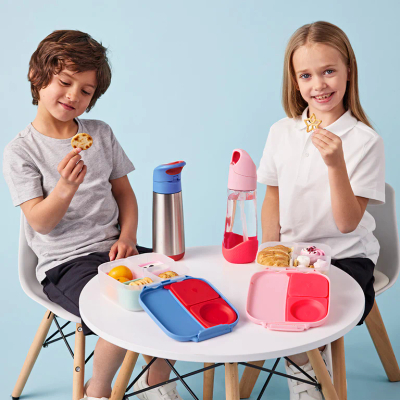 Kuti ushqimi për fëmijë b.box Mini Snack Box, 2 ndarje, e lejla Lilac Pop