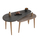 Set tavolina për kafe Aprilia 2-pjesësh (HM18179.06), gri