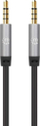 Kabllo audio Manhattan Stereo Aux, 3.5mm, 5m, bardhë me argjend