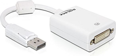 Përshtatës Delock DisplayPort - DVI-I, i bardhë
