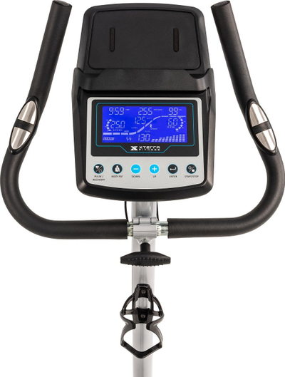 Bicikletë stërvitje magnetike Xterra U15 Ergometer, me ekran LCD, rezistencë e rregullueshme, gri