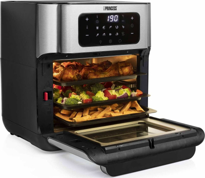 Fritezë me ajër Princess Aerofryer 182065, 1500W, me ekran, e zezë argjend