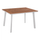 Tavolinë alumini me polywood 120×80×72 cm (HM5562.01), bardhë