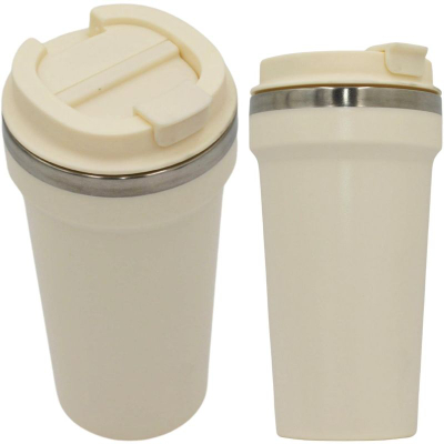 Термос за патување Excellent Houseware, 500ml, не‘рѓосувачки челик, екру