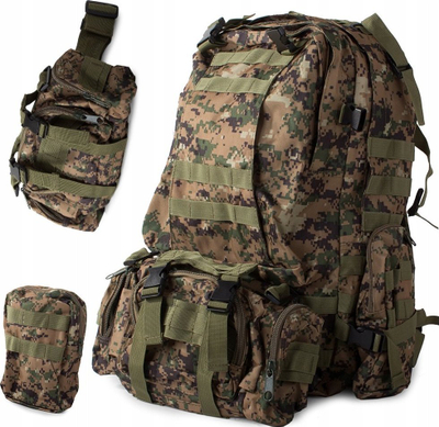 Çantë shpine taktike Shpina Military 48.5L, sistem MOLLE, nuk e merr uji, kamuflazh
