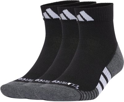 Çorape sportive Adidas Performance Climacool QTR, set 3 palë, të zeza gri