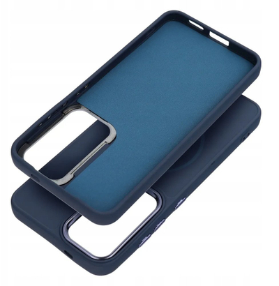Mbulesë telefoni OEM Frame Mag Cover për Samsung Galaxy S25 FE me MagSafe, blu e errët