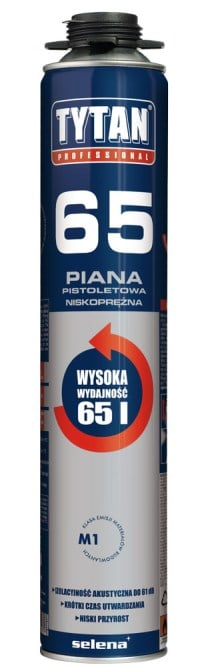 Монтажна пена TYTAN 65, 750ml, низок притисок, за пиштол
