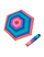 Çadër palosëse për femra Doppler Fiber Havanna Happy Pink, shumëngjyrëshe