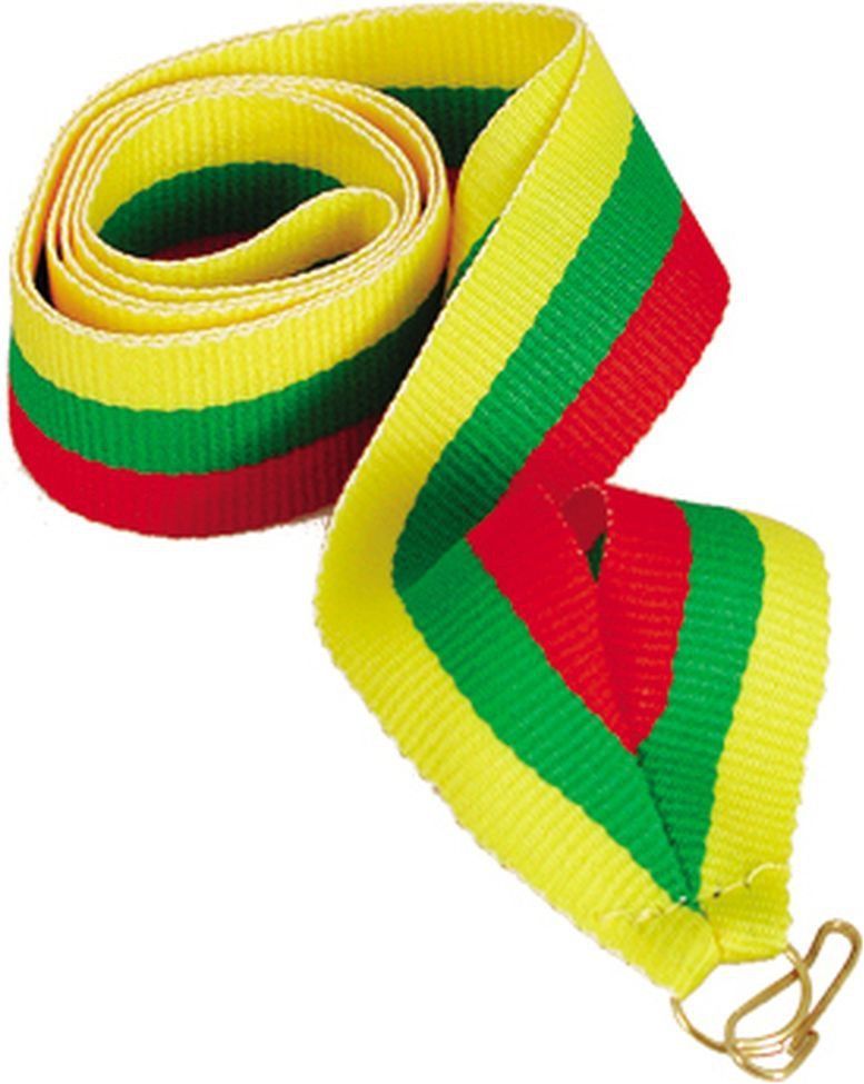 Shirit për medalje Victoria Sport, 22 mm, i kuq / gjelbër / verdhë