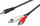 Kabllo audio Wentronic Goobay 50777, 3.5 mm në 2x RCA, 20 m, e zezë