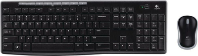 Set tastiere dhe mausi Logitech MK270, wireless, me nano USB, i zi