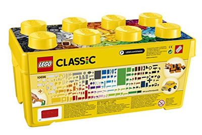 Set LEGO Classic Medium Creative Brick Box 10696, kuti plastike ruajtëse, shumëngjyrësh