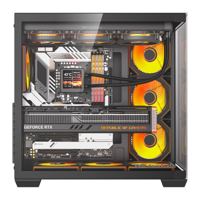 Kasa PC gaming DarkFlash, ATX, xham i temperuar, RGB, e zezë