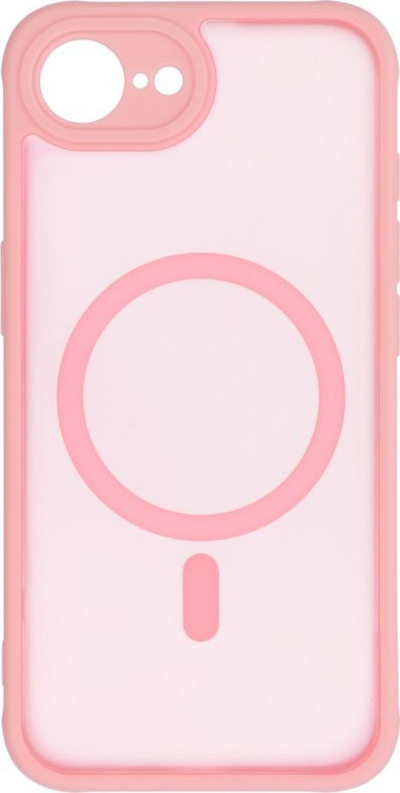 Këllëf telefoni Full Matte Mag Cover për iPhone SE 2025, kompatibil me MagSafe, rozë e çelët
