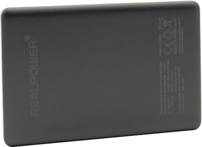 Powerbank RealPower PB-5000 MAG Ultra Slim, 5000mAh, MagSafe, титаниум