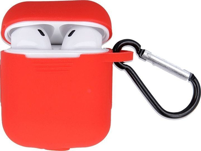 Këllëf TelForceOne për AirPods, silikon, i kuq