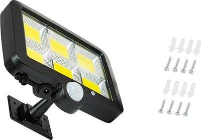 Reflektor LED BLOW Spotlight me sensor lëvizje, me panel diellor, i zi