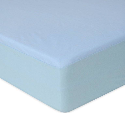 Çarçaf fitted Matex Jersey Premium, 140x200 cm, pambuk, blu