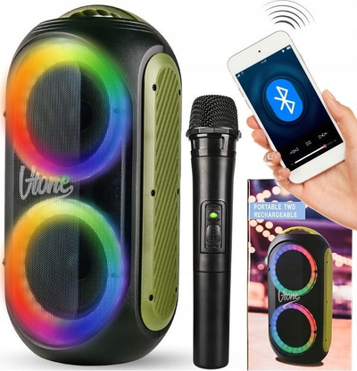 Altoparlant portativ V-TONE beFree, Bluetooth, mikrofon wireless, RGB, i zi