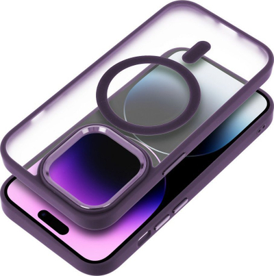 Futrollë Matte Mag Cover për iPhone 15 Plus, MagSafe, transparente mat, lejla