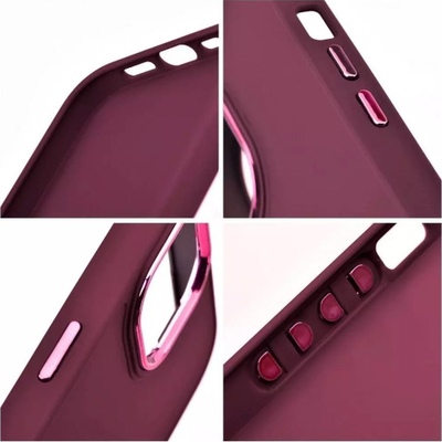 Mbulesë telefoni Frame Case për iPhone 14, kornizë e ngritur te kamera, material kundër rrëshqitjes, vjollcë