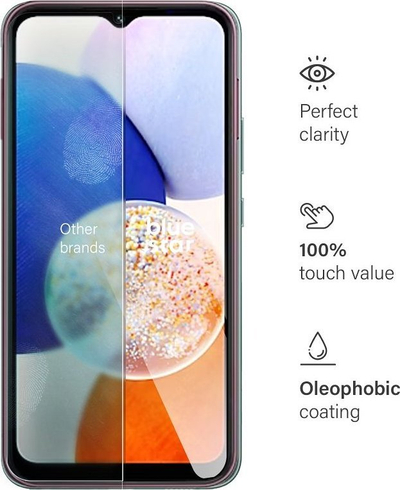 Mbrojtës ekrani Tempered Glass Blue Star për Samsung Galaxy A14 5G, 0.3mm, transparent