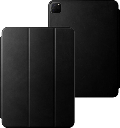 Кожен капак Nomad Leather Leather Folio за iPad Pro 11\" M2, со функција за преклопување, црн